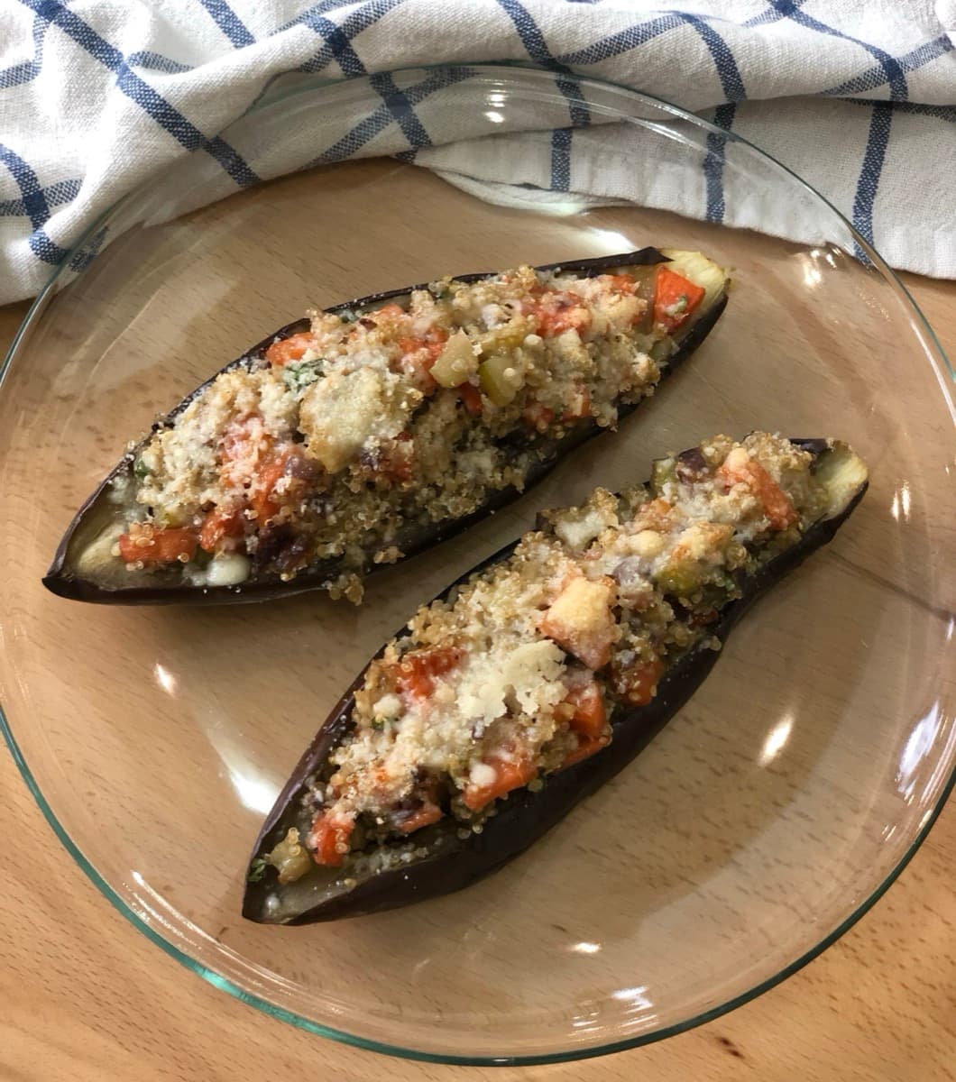 Foto de la receta Berenjenas rellenas de quinoa