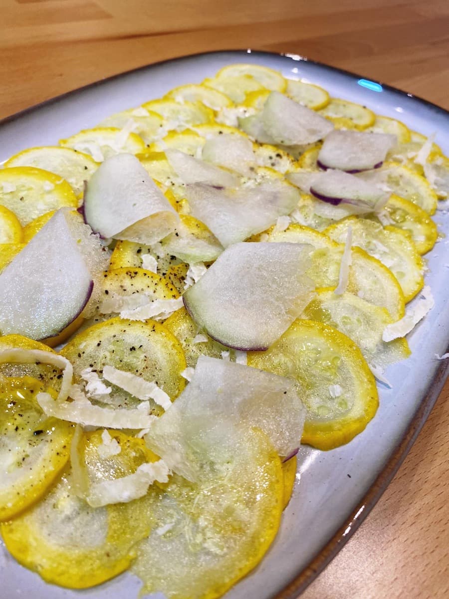 Foto de la receta Carpaccio de calabacín