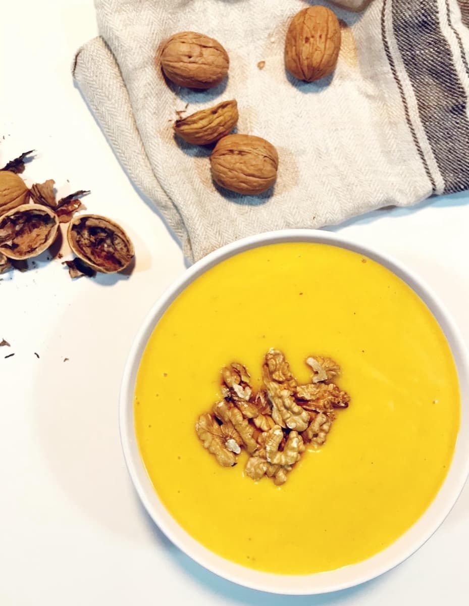 Foto de la receta Crema de calabaza con nueces