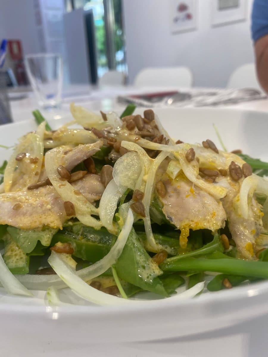 Foto de la receta Ensalada de judías verdes, sardinas y naranja