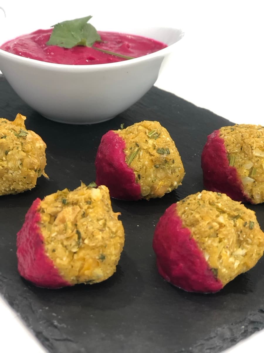 Foto de la receta Falafel de coliflor rosa