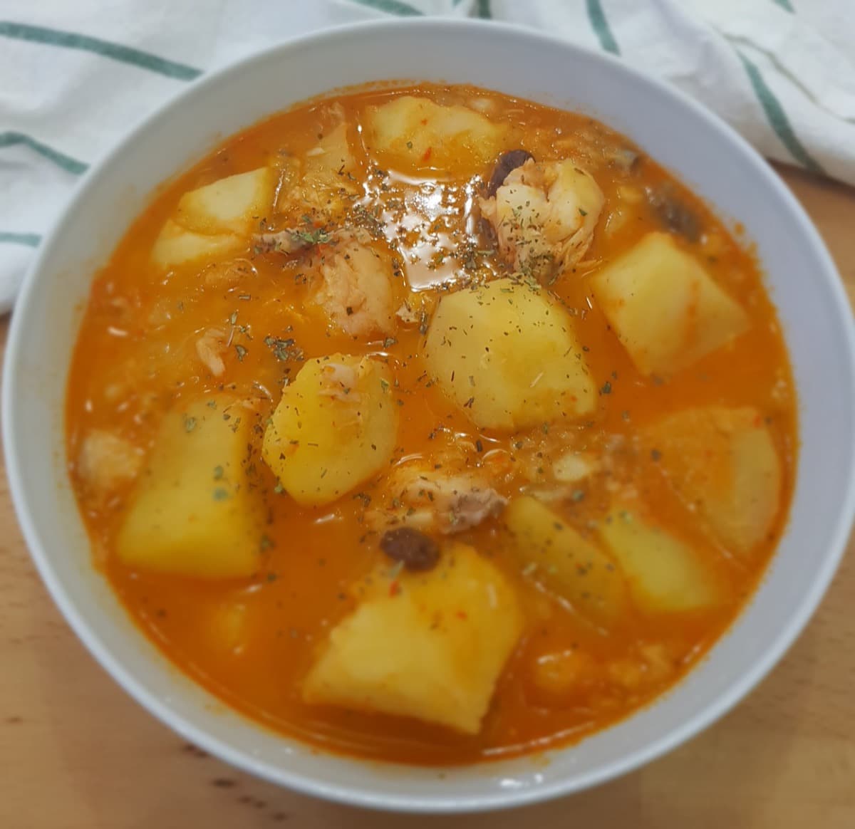 Foto de la receta Guiso de patatas con bacalao