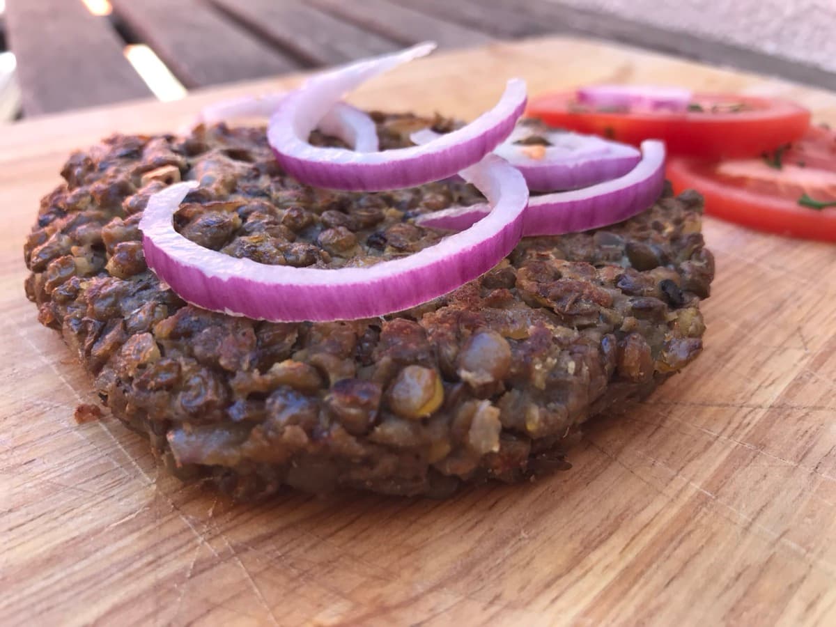 Foto de la receta Hamburguesas de lentejas estilo BBQ