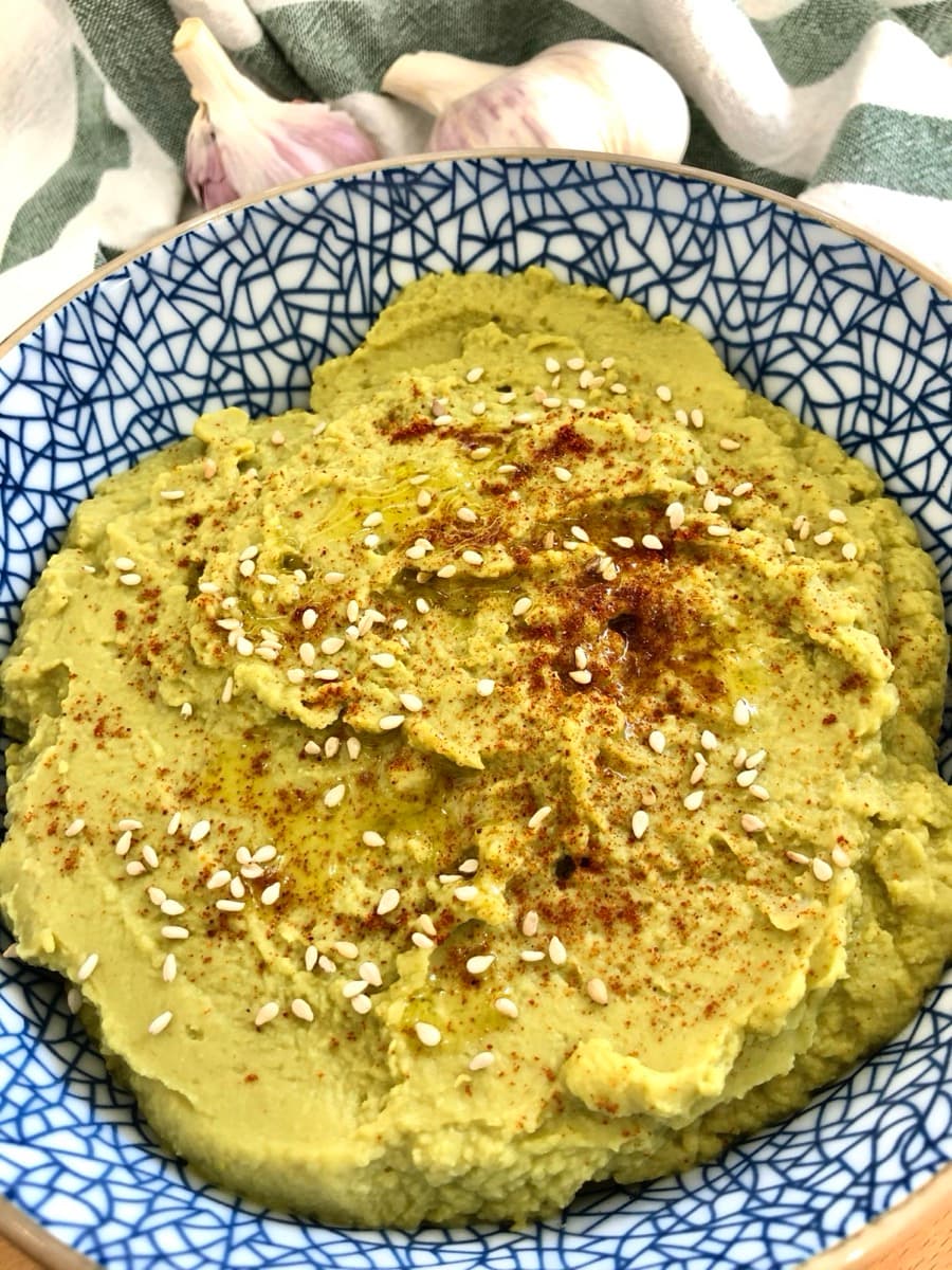 Foto de la receta Hummus verde de guisantes