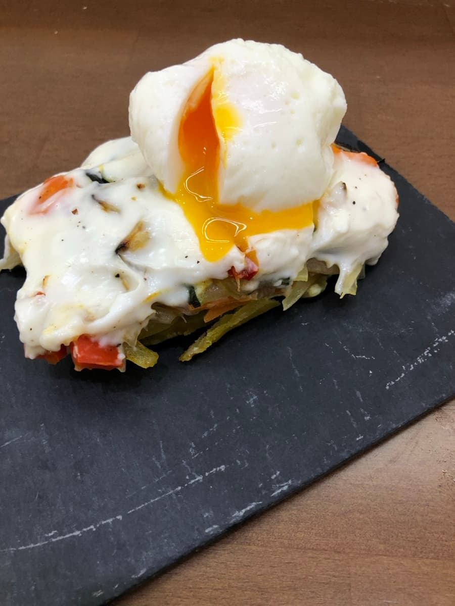 Foto de la receta Lasaña de patatas y verduras