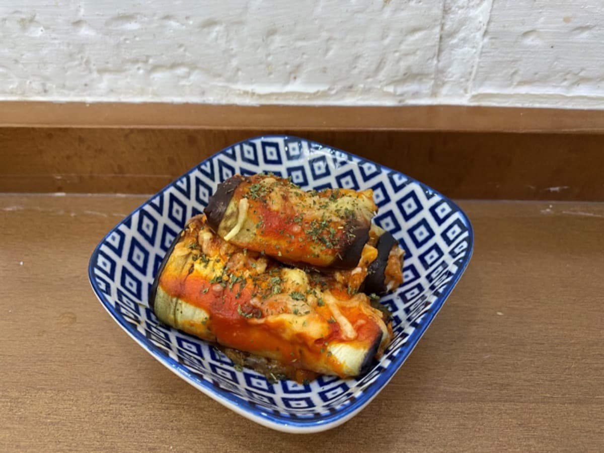 Foto de la receta Rollitos de berenjena rellenos