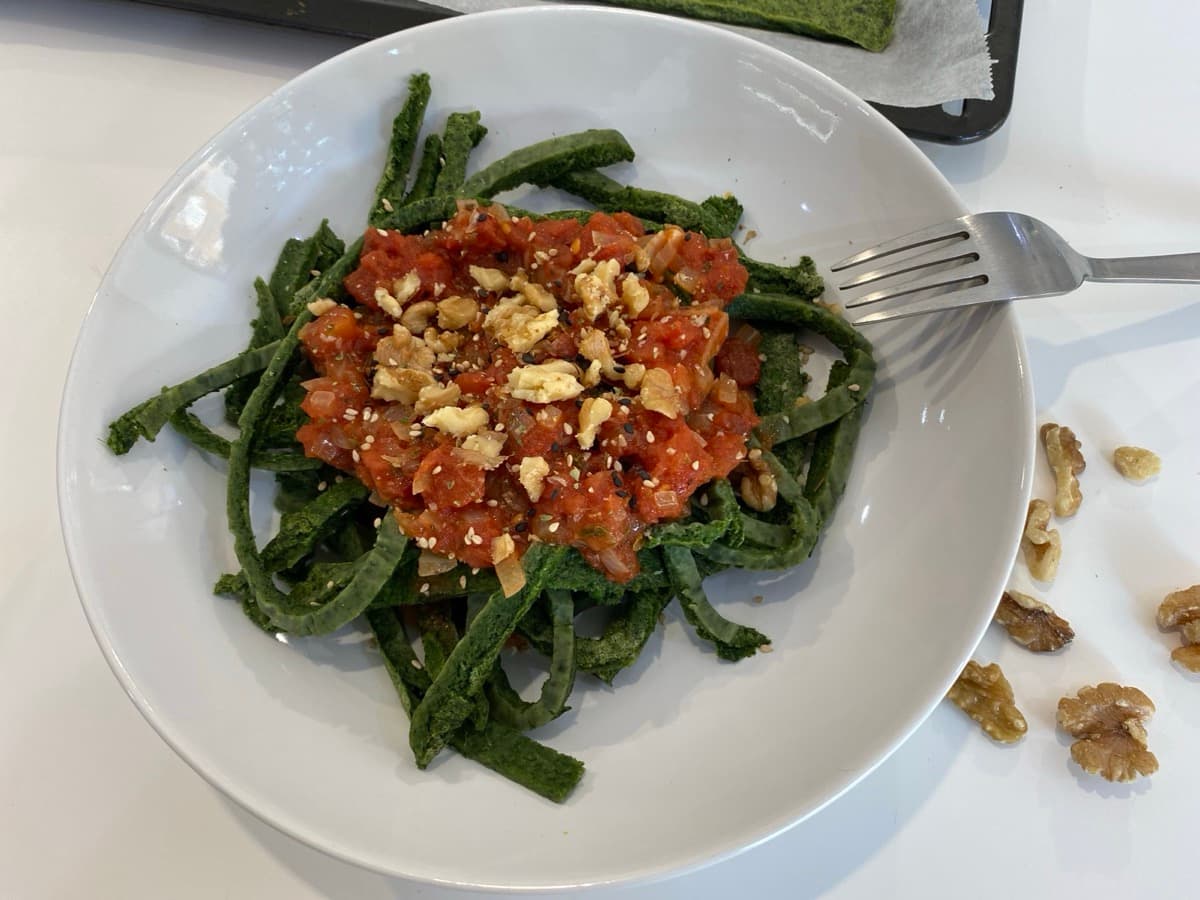 Foto de la receta Tallarines de espinacas