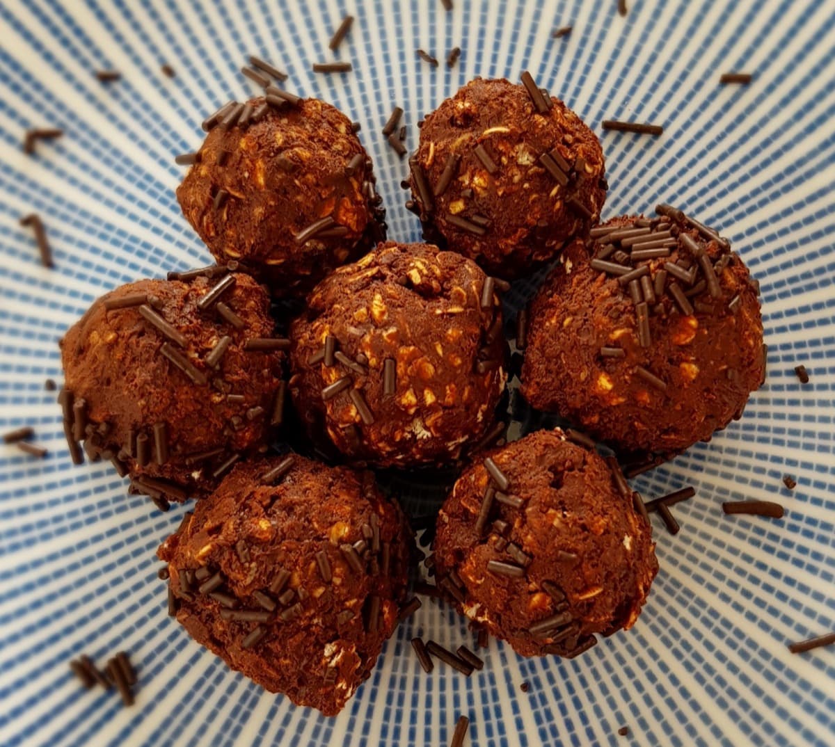 Foto de la receta Trufas de chocolate y plátano
