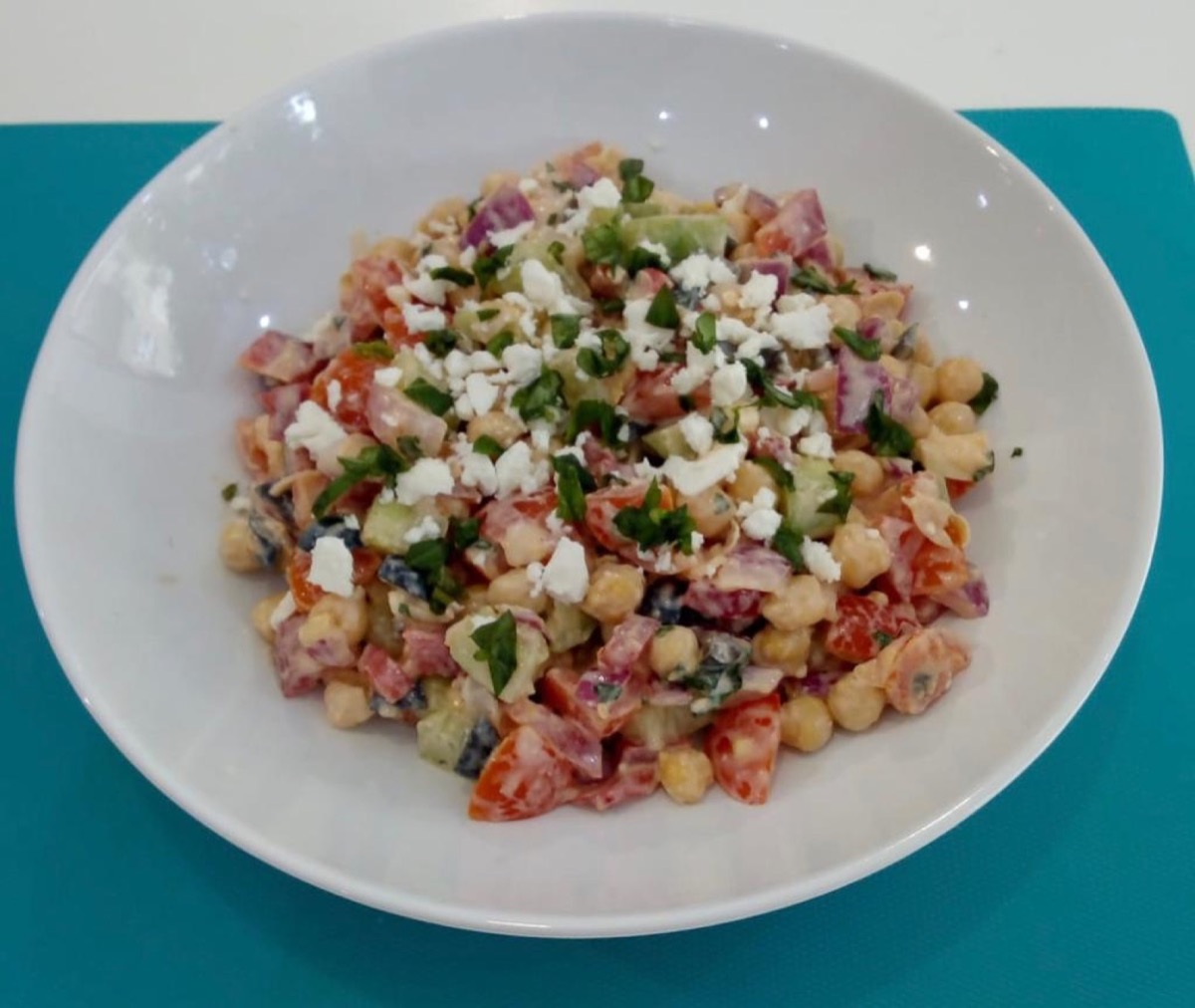 Foto de la receta Ensalada griega de garbanzos