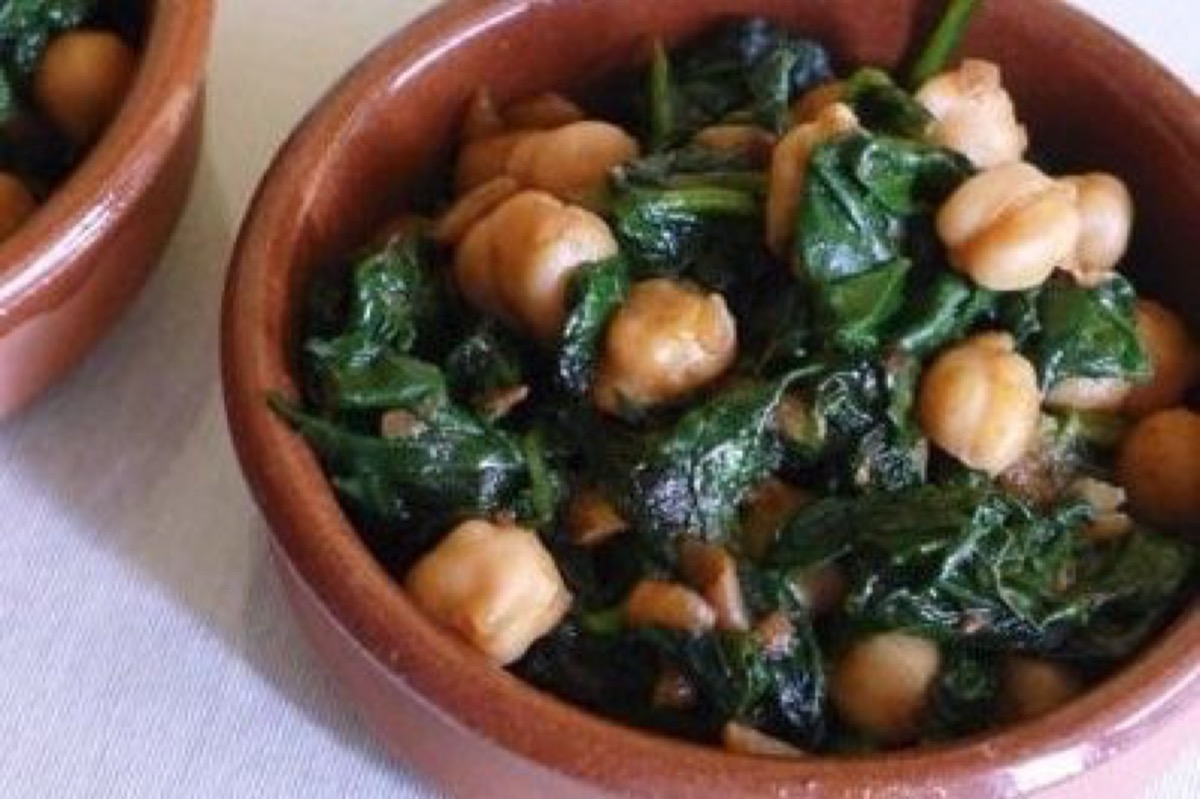 Foto de la receta Espinacas con Garbanzos