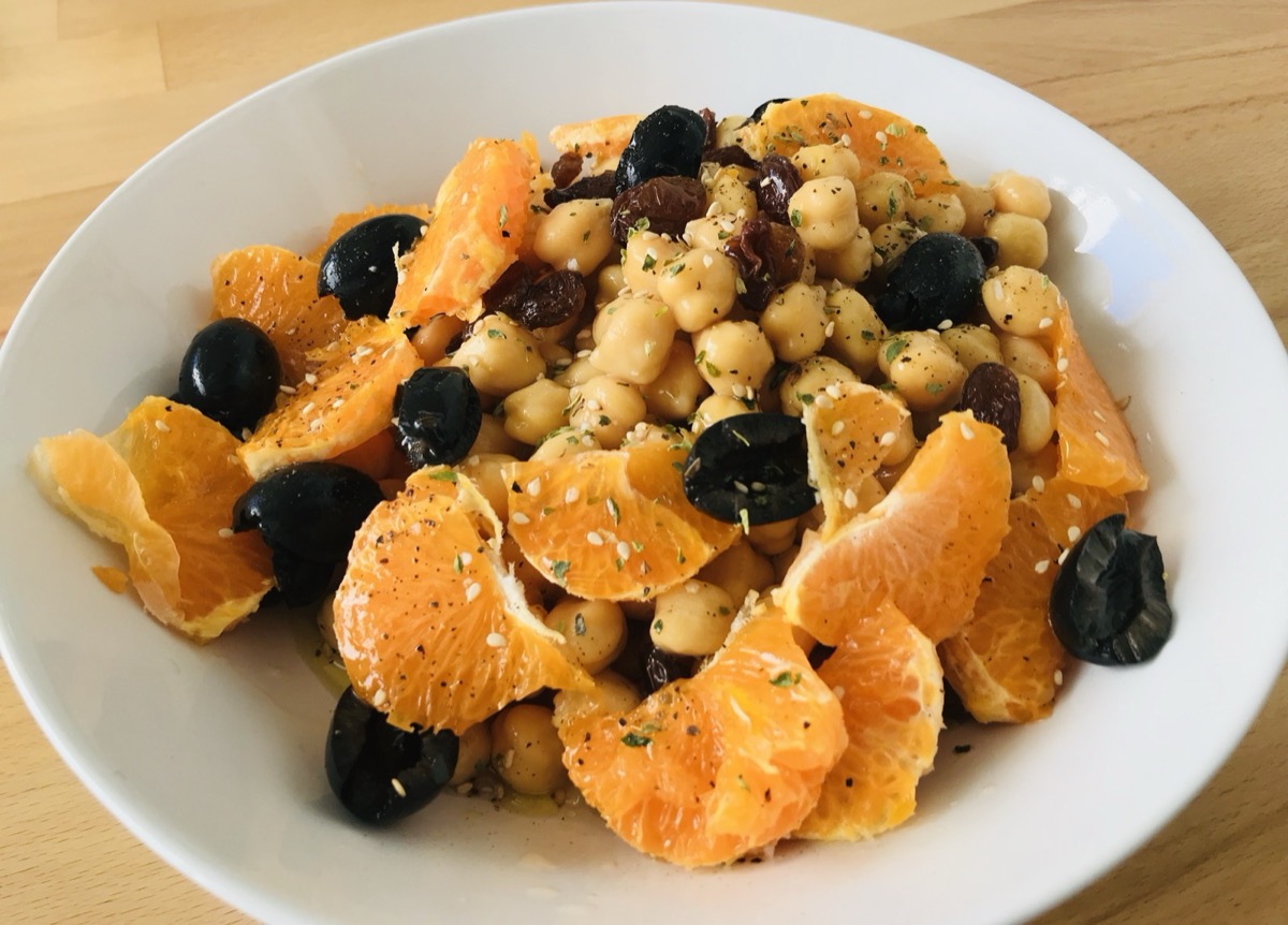 Foto de la receta Garbanzos con mandarinas
