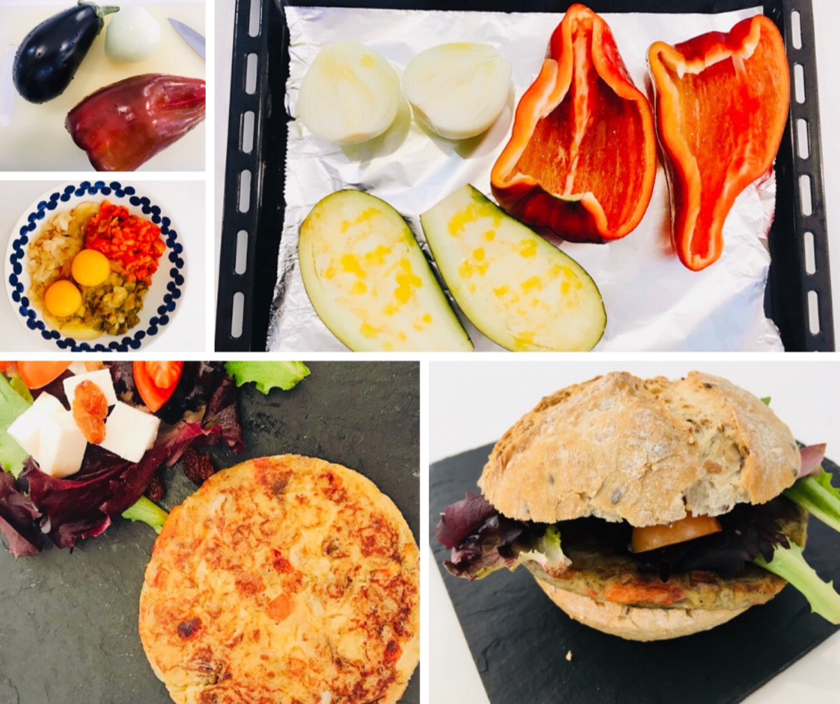 Foto de la receta Hamburguesa de berenjena