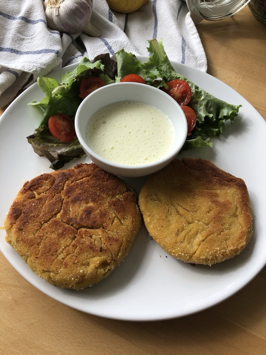 Foto de la receta Hamburguesas de garbanzos y calabaza