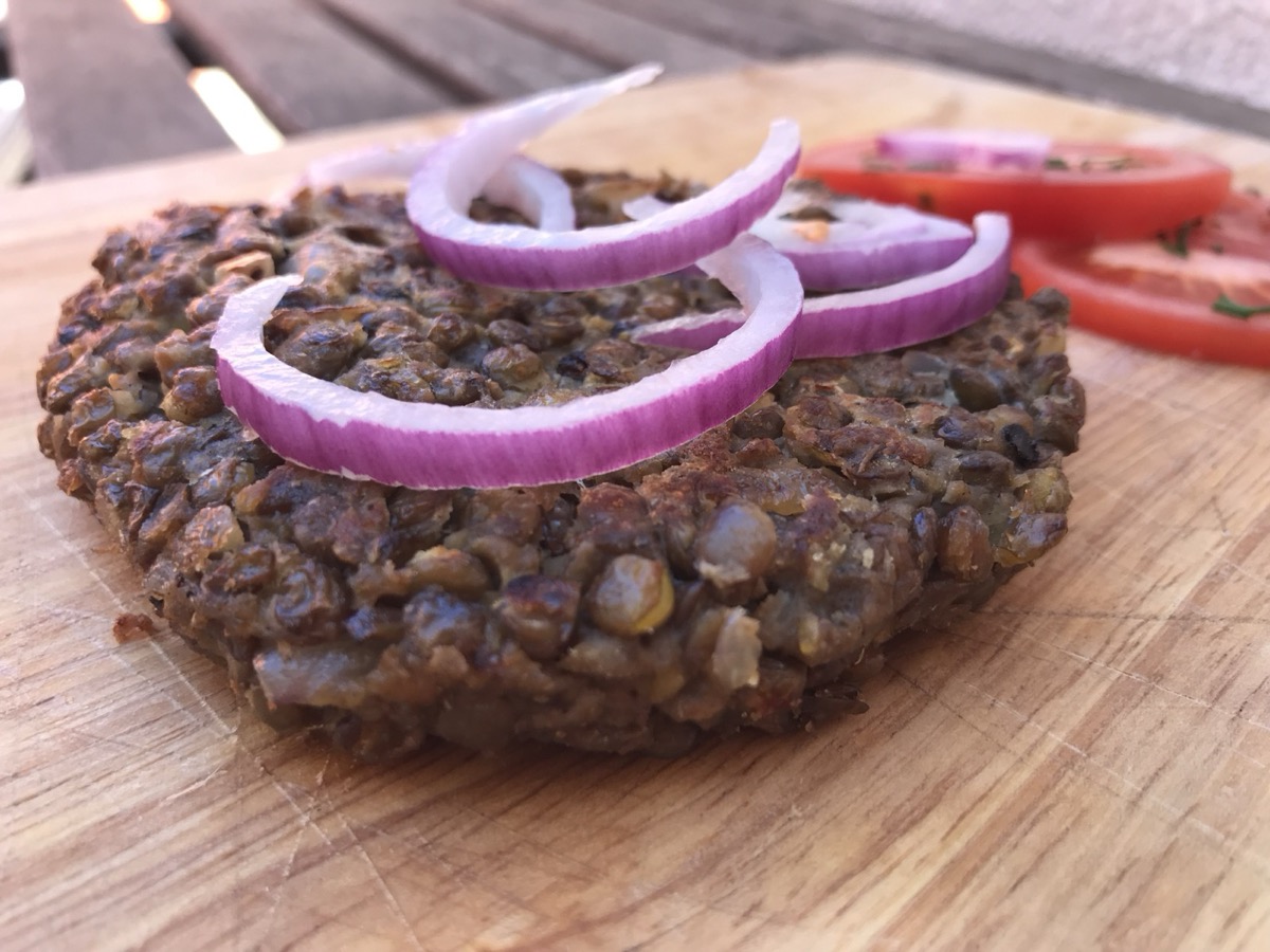 Foto de la receta Hamburguesas de lentejas estilo BBQ