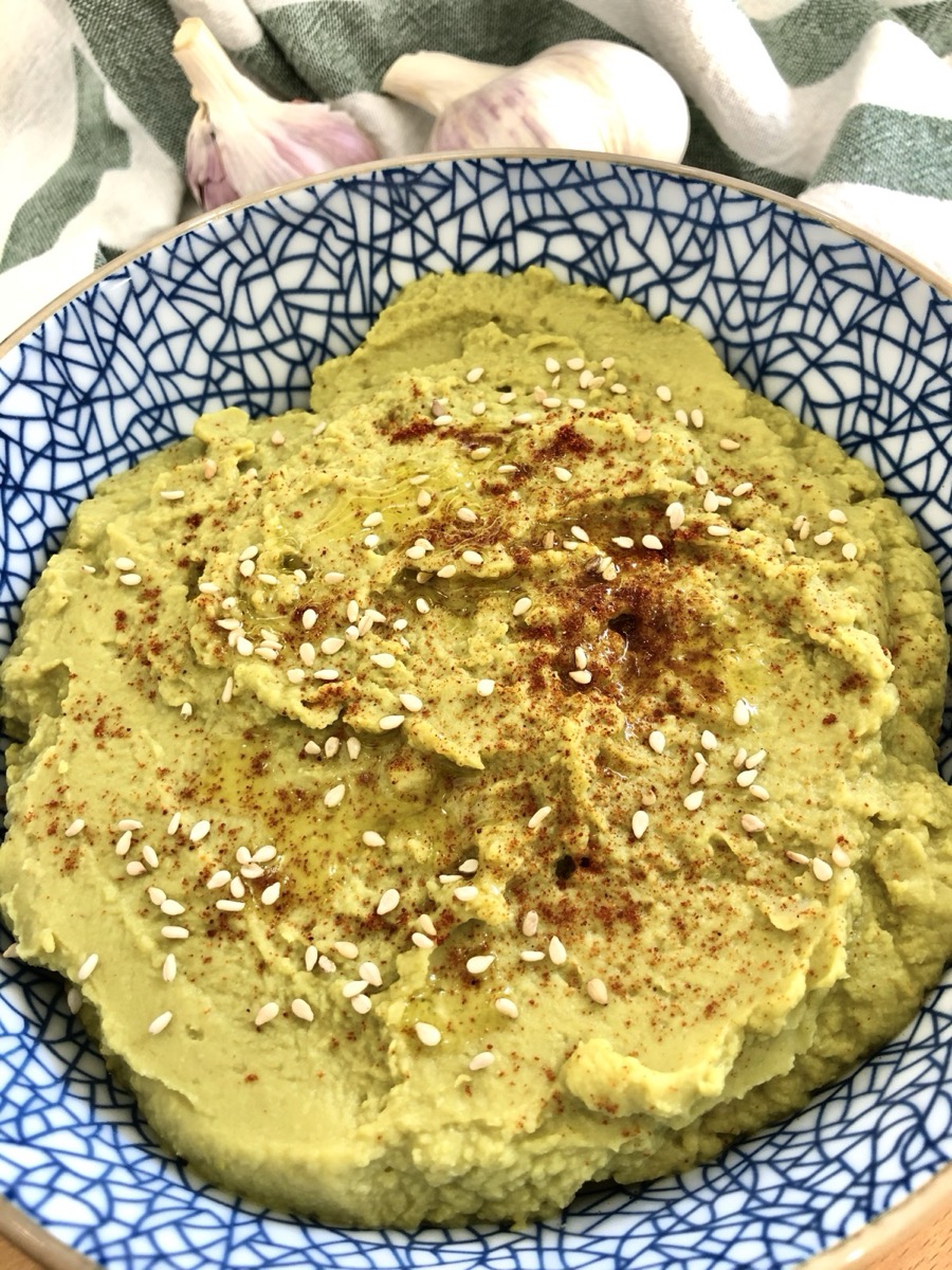 Foto de la receta Hummus verde de guisantes