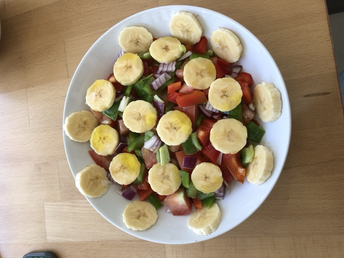 Foto de la receta Picadillo de verduras con plátano