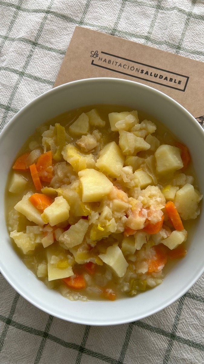 Foto de la receta Porrusalda con bacalao