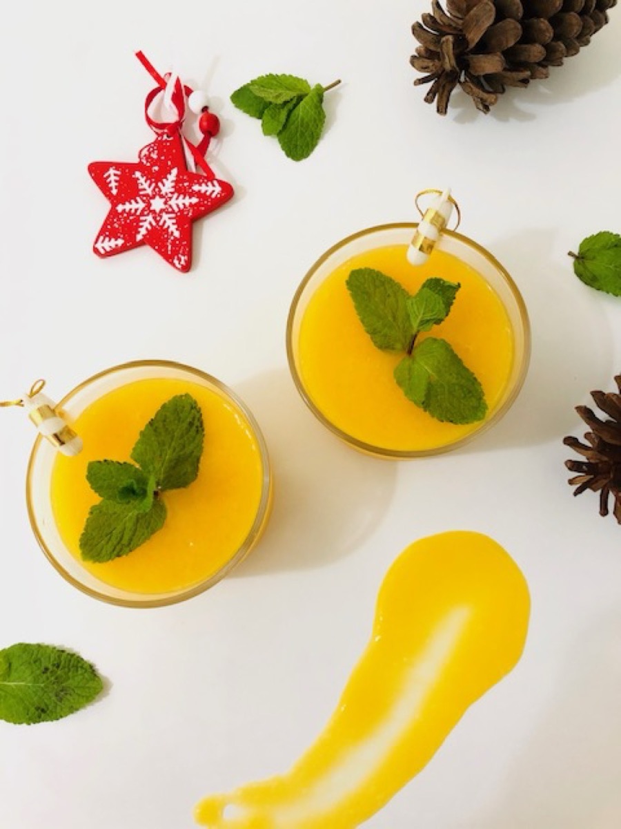 Foto de la receta Sorbete de mango con hierbabuena