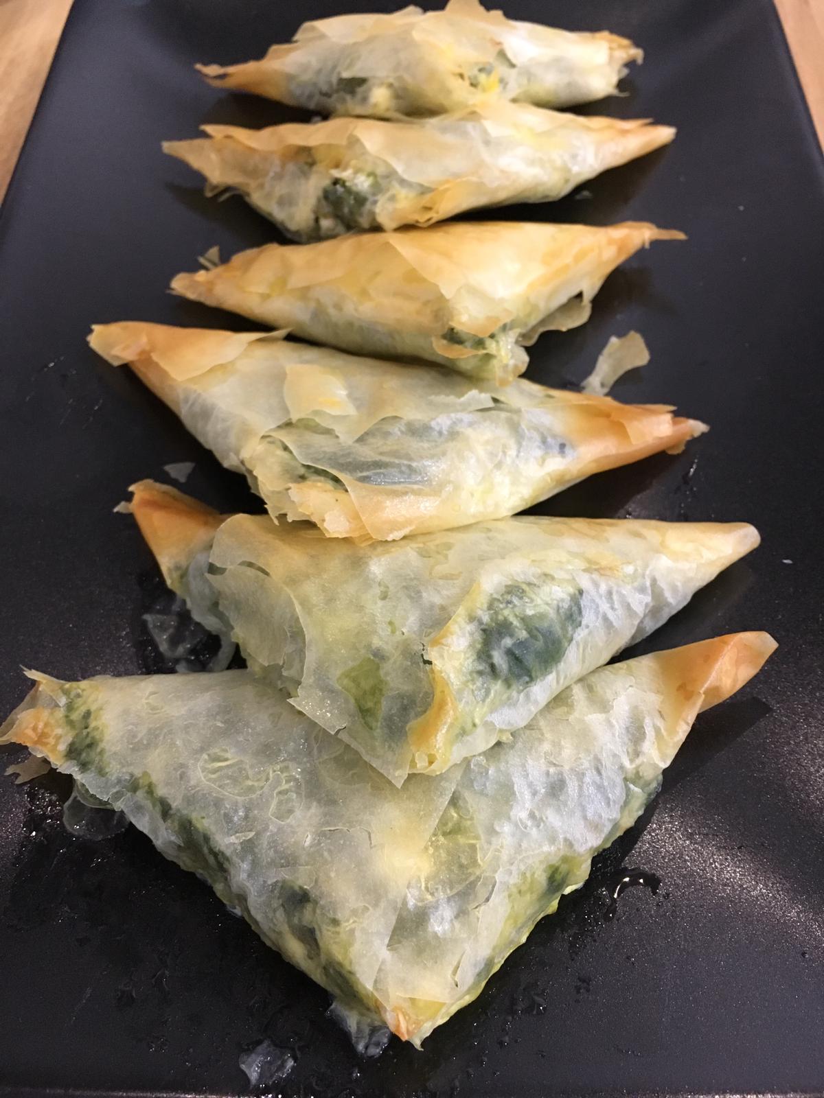 samosas de espinacas